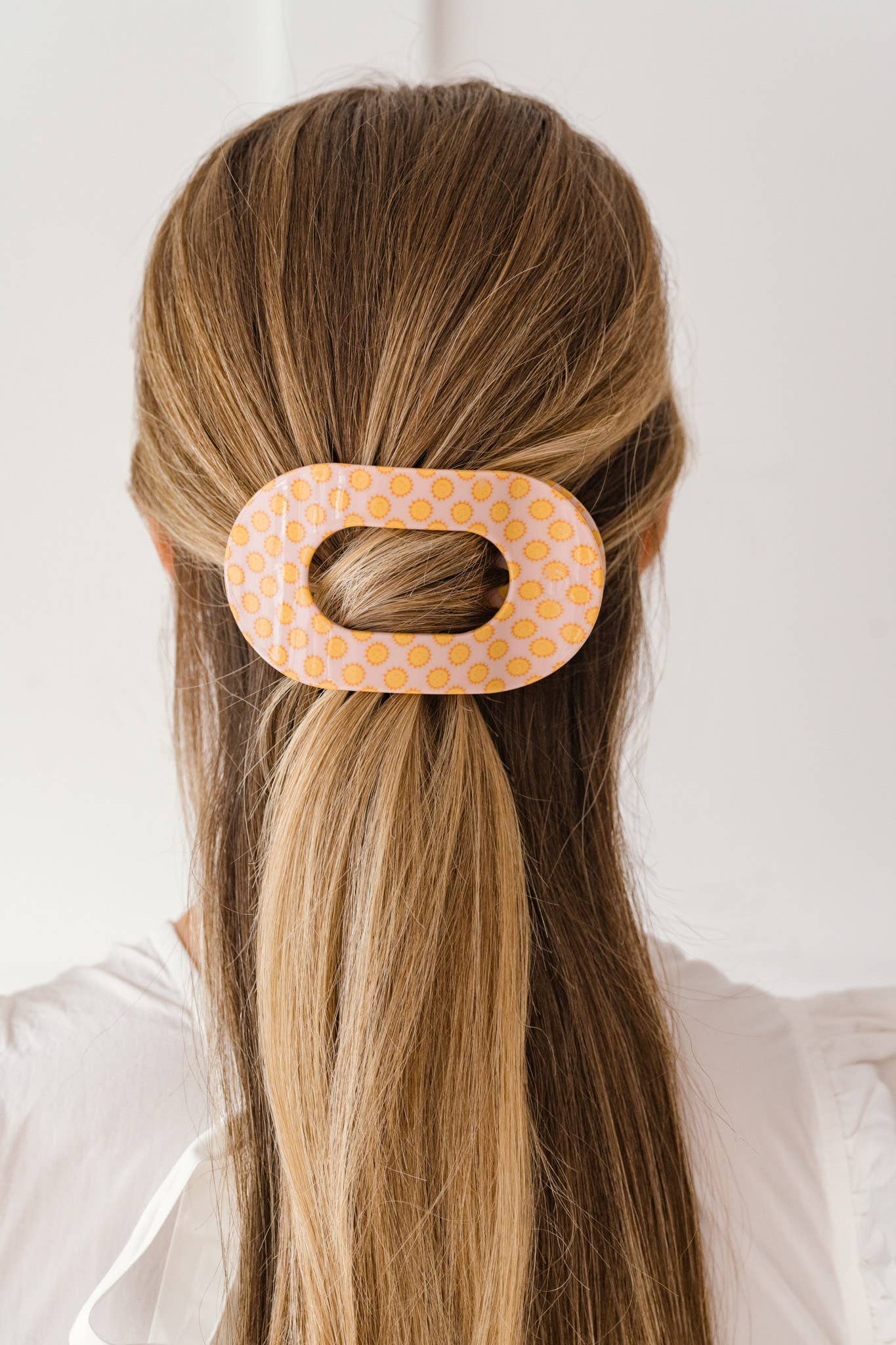 Round Flat Hair Clip | Large | Sunny Days Ahead - She Chester