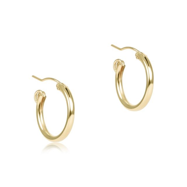 Round Gold 0.5" Hoop - Smooth - She Chester