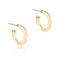 Round Gold 1'' Post Hoop - 4mm - Smooth - She Chester