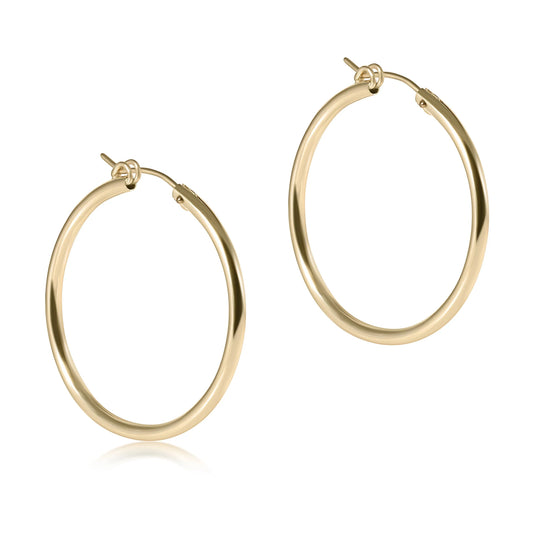 Round Gold 1.25'' Hoop Smooth - She Chester