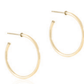 Round Gold 1.25'' Post Hoop - 2mm Smooth - She Chester