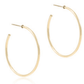 Round Gold 1.75'' Post Hoop - 2mm Smooth - She Chester