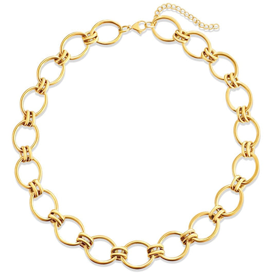 Ruby Oval Chain Necklace - She Chester