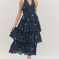 Sable Navy Polka Dot Halter Dress - She Chester