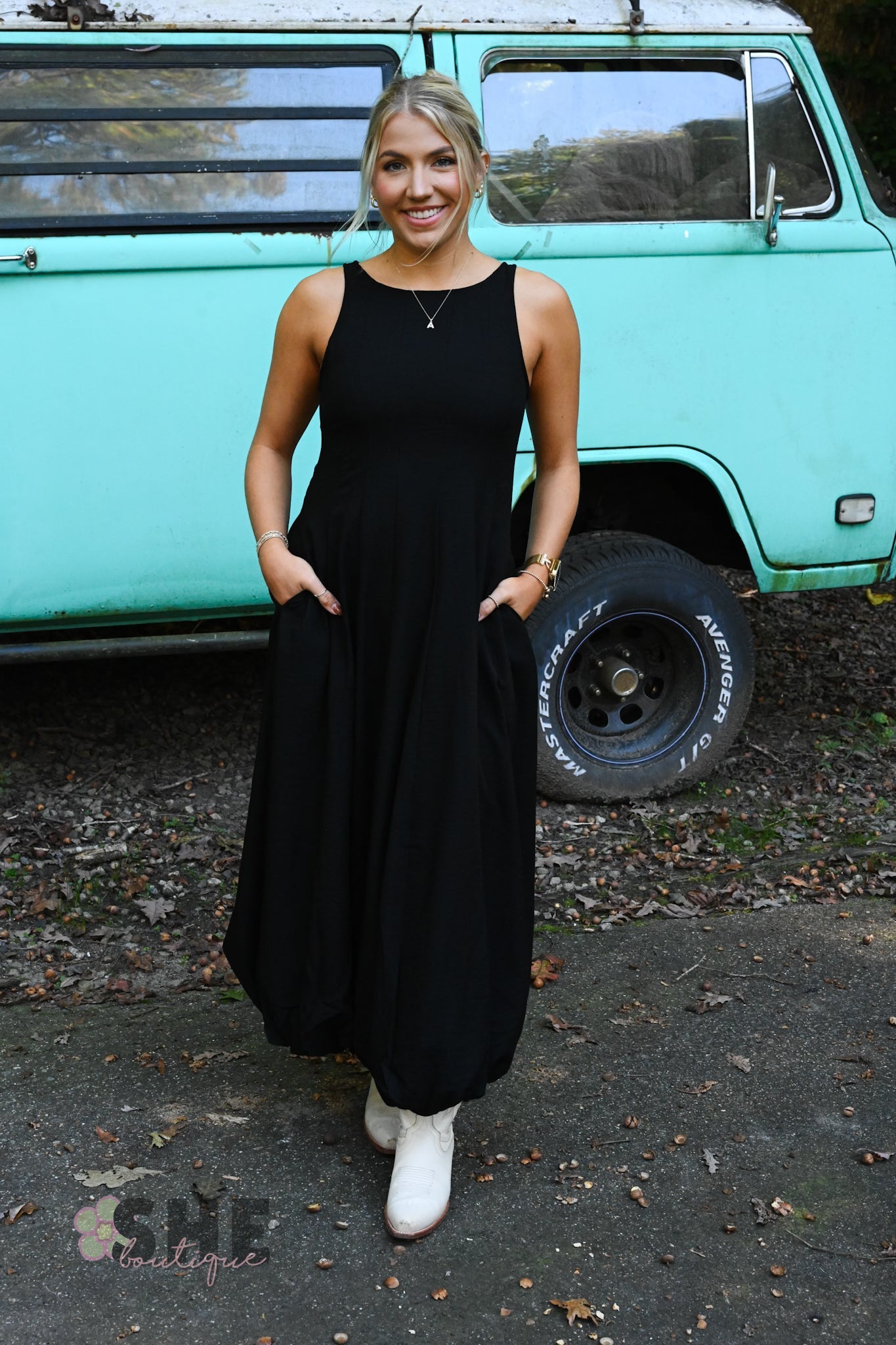Sabrina Black Maxi Dress - She Chester