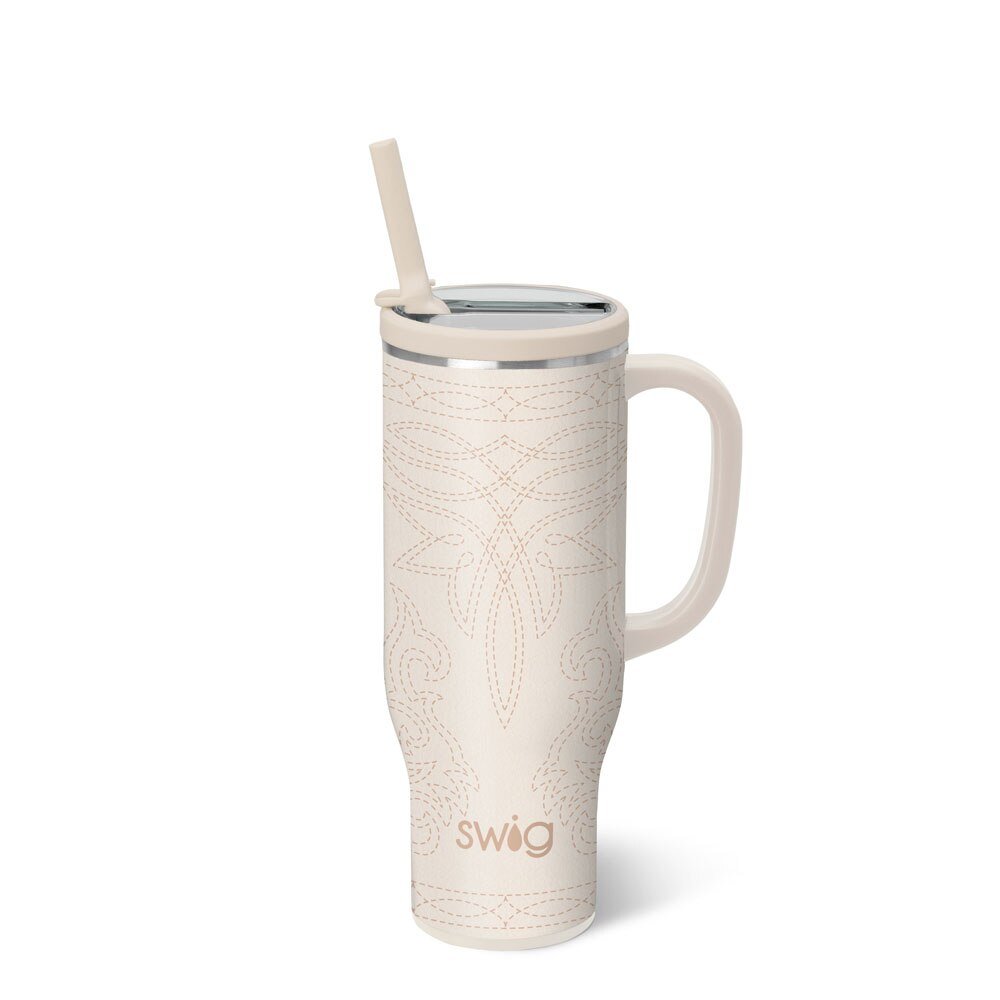 Saddle Stitch Cream Mega Mug 30oz - She Chester