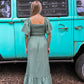 Sage Evergreen Smocked Maxi - She Chester