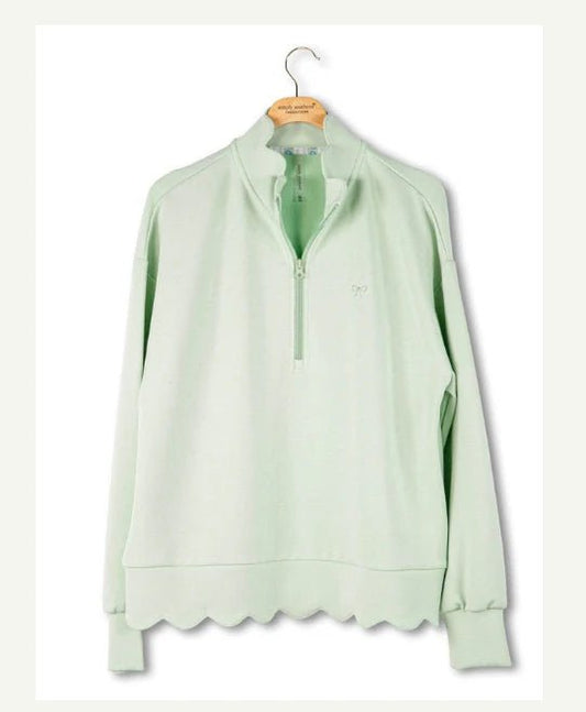Sage Scallop SS Pullover - She Chester