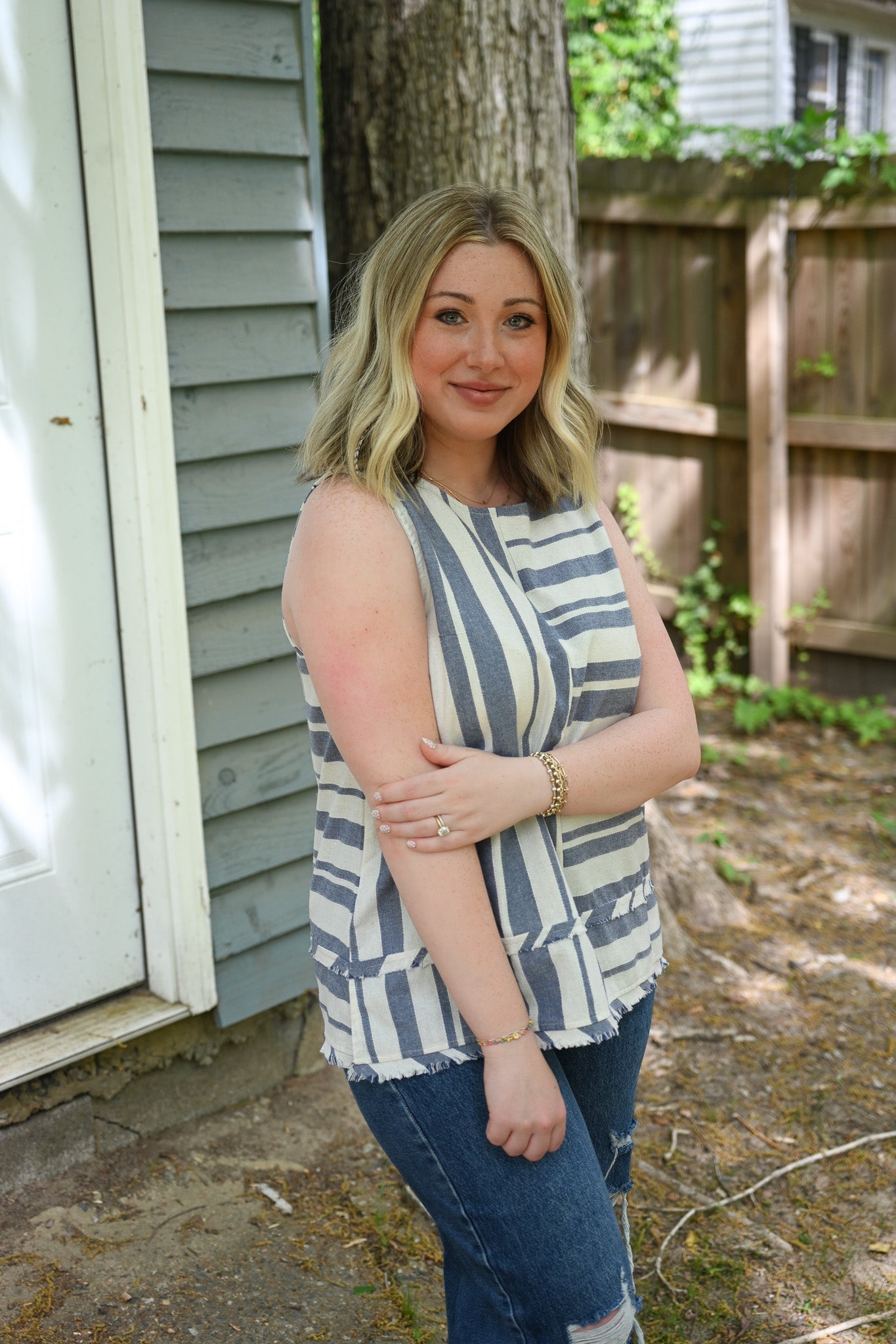 Sail Away Stripe Tank - She Chester