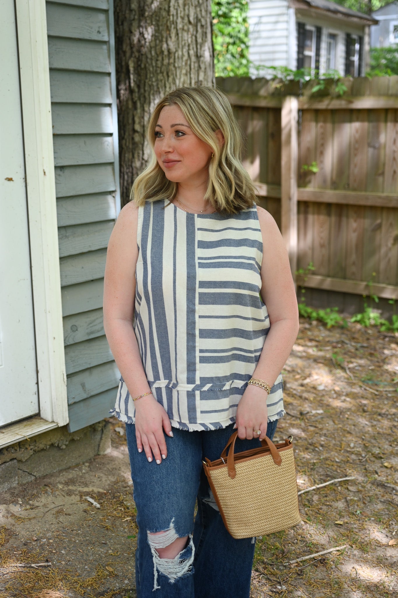 Sail Away Stripe Tank - She Chester