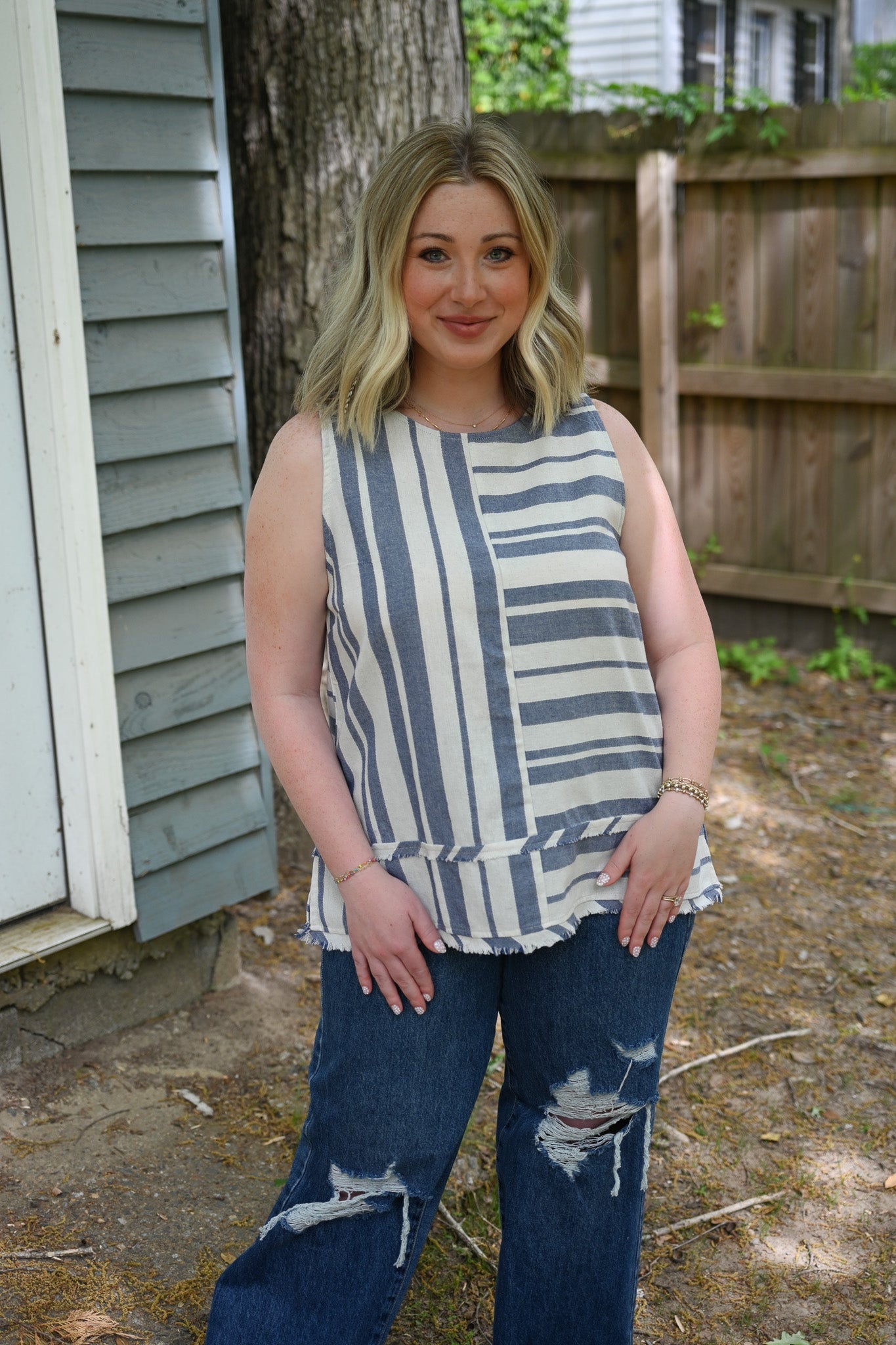 Sail Away Stripe Tank - She Chester