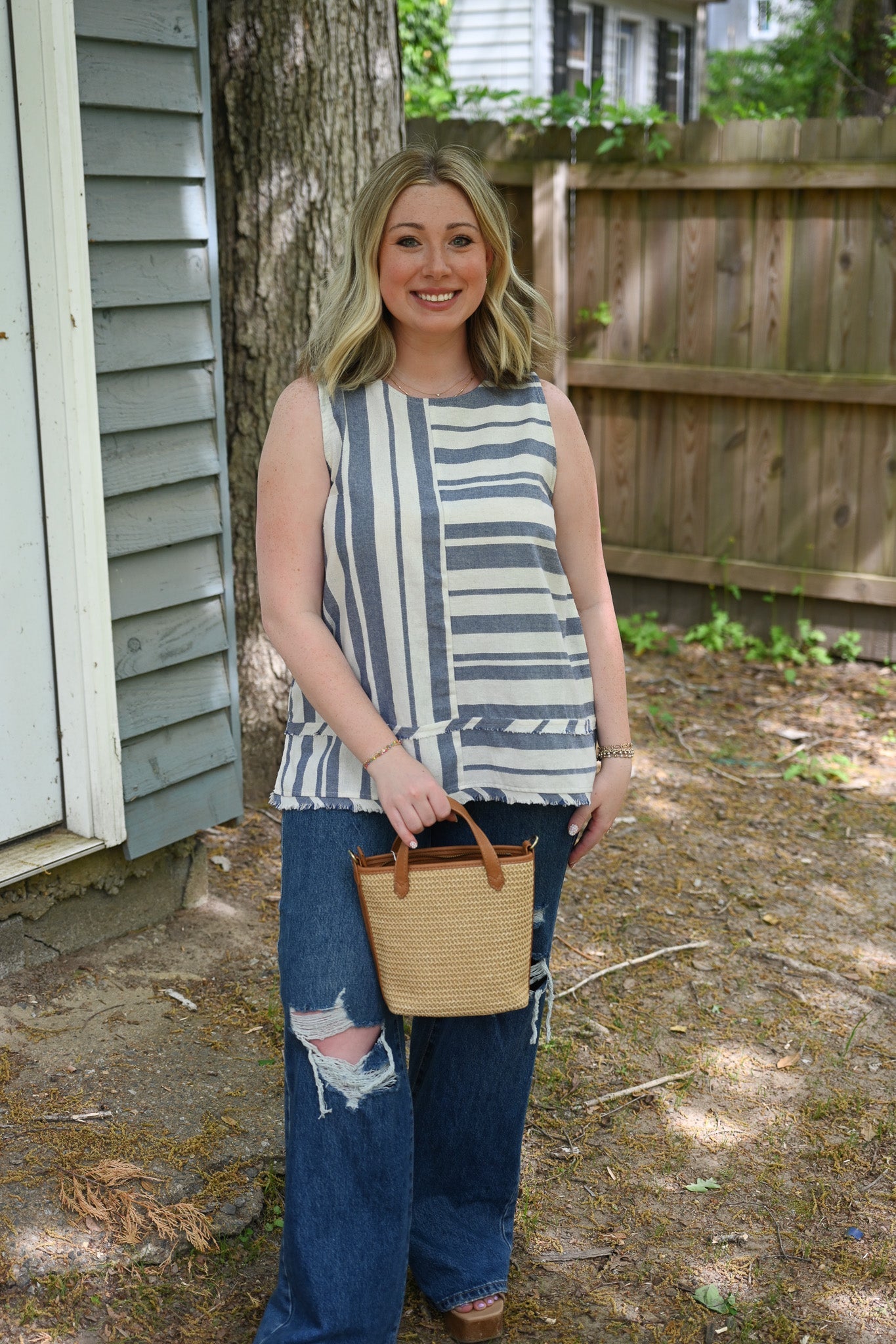 Sail Away Stripe Tank - She Chester