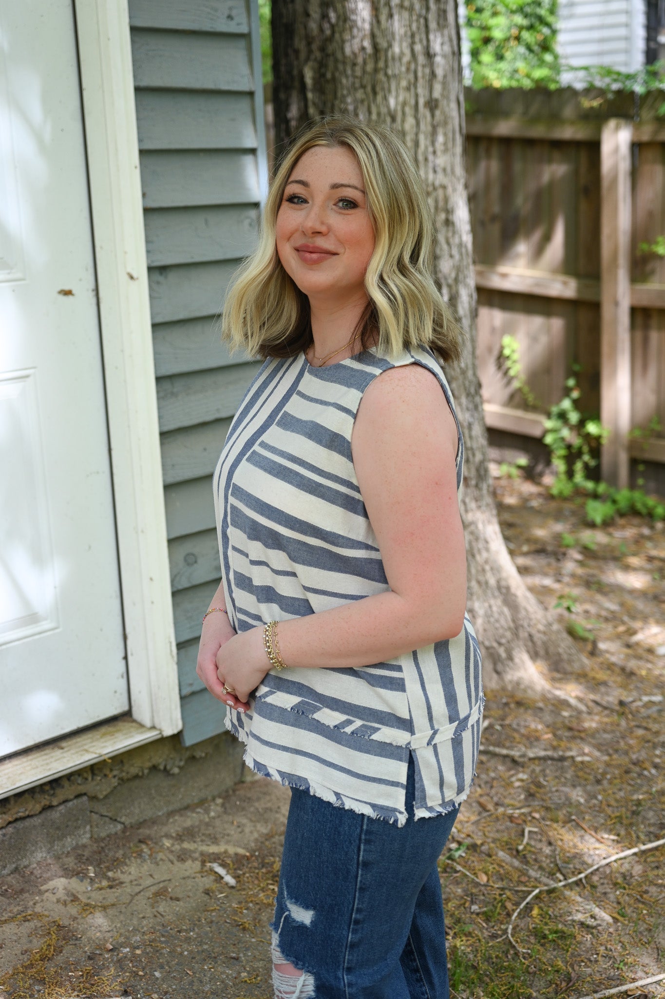 Sail Away Stripe Tank - She Chester