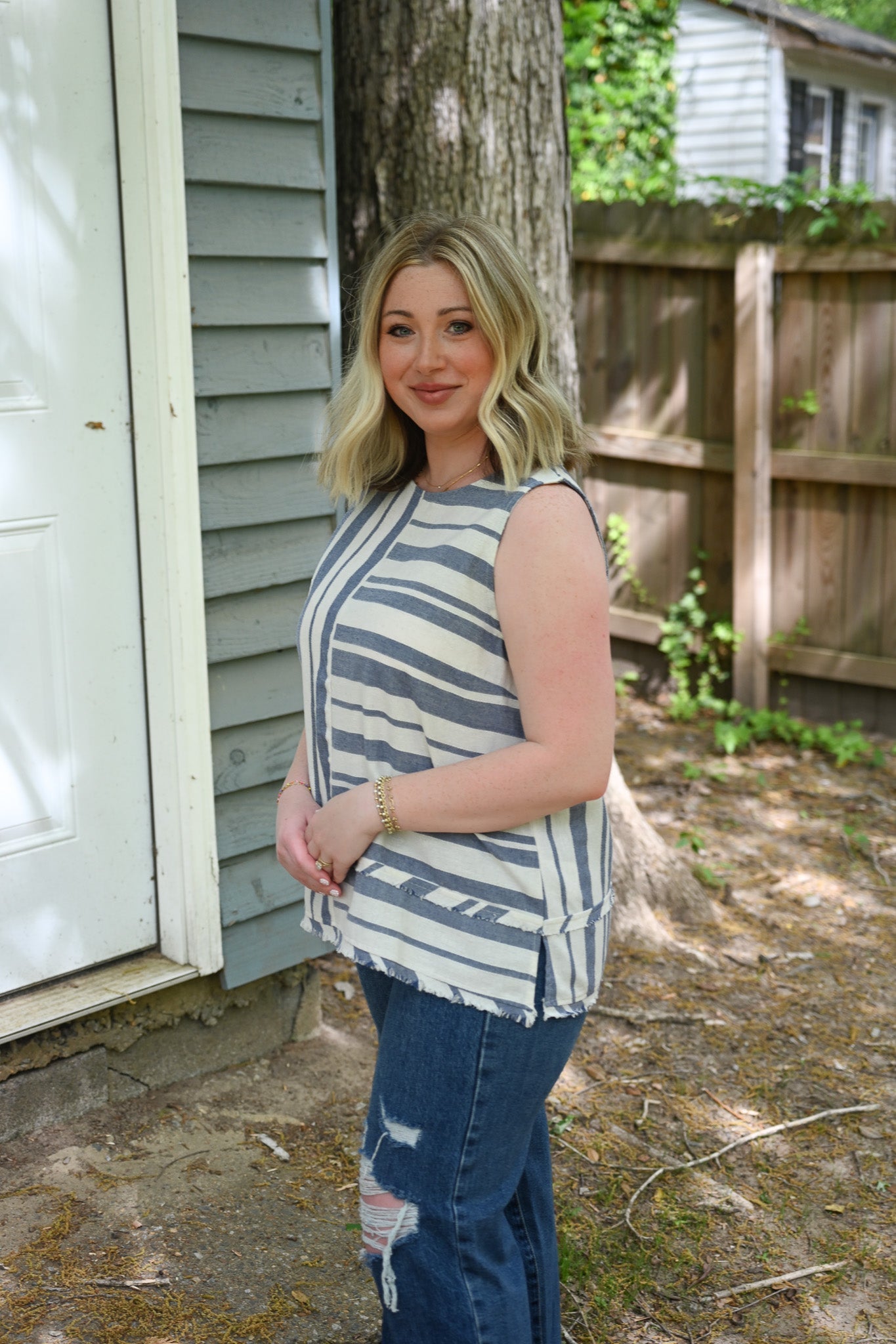 Sail Away Stripe Tank - She Chester