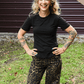 Sally Simple Top - Black - She Chester