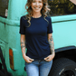 Sally Simple Top - Navy - She Chester