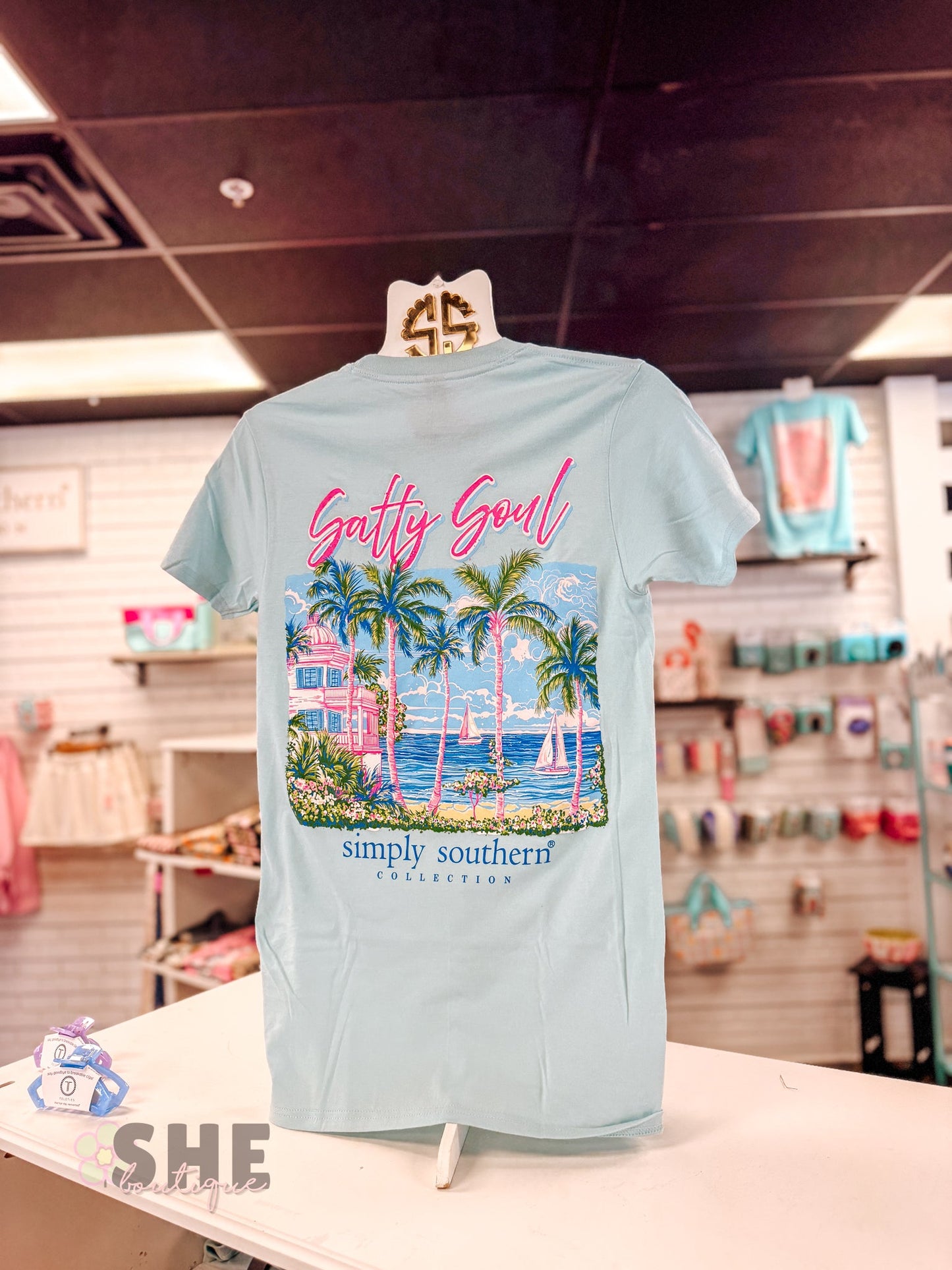 Salty Soul Blue SS Tee - She Chester