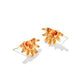 SAMANTHA SUN STUD EARRINGS GOLD ORANGE GLASS - She Chester