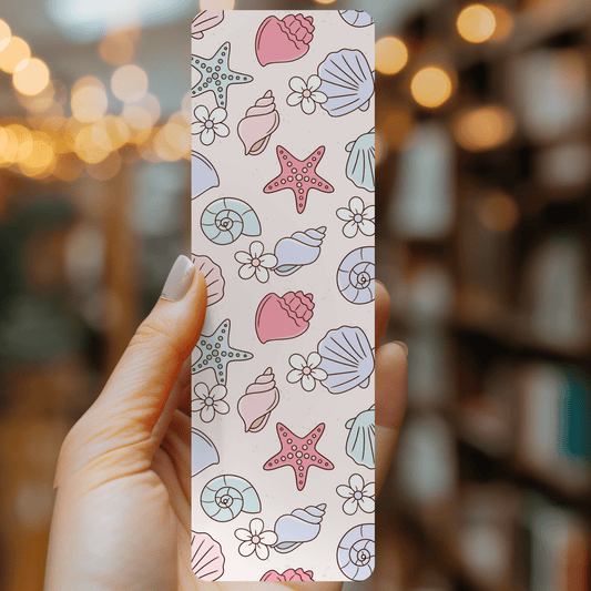 Sand And Shells Bookmark | Soft Matte Laminated  - She Chester