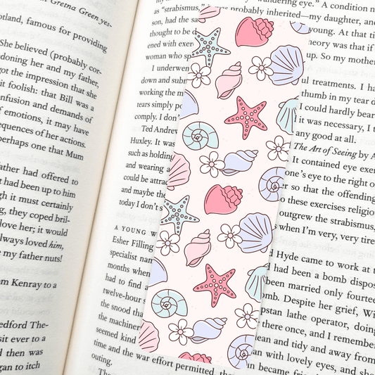 Sand And Shells Bookmark | Soft Matte Laminated  - She Chester