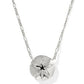 SAND DOLLAR SHORT PENDANT NECKLACE SILVER NATURAL MOTHER OF PEARL - She Chester