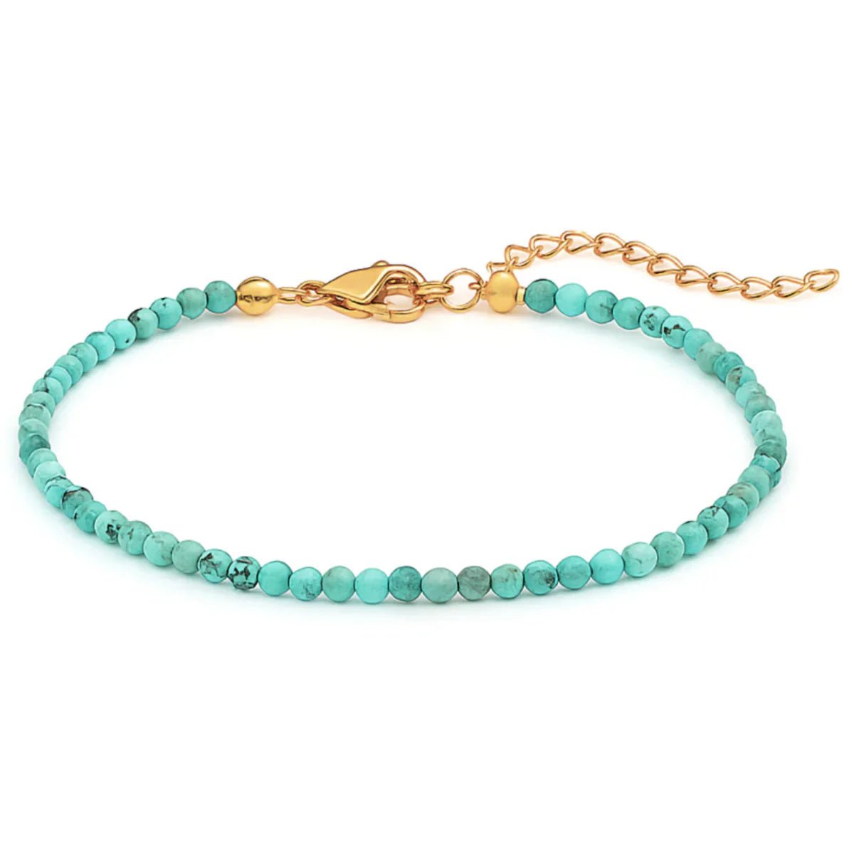 Sander Turquoise Beaded Anklet - She Chester