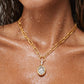 Santina Oval Pendant Necklace - She Chester