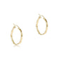Scalloped Round Gold 1.25" Hoop - Smooth - She Chester