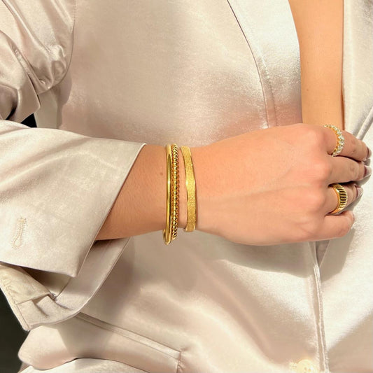 Scarlett Beaded Bangle Bracelet - She Chester
