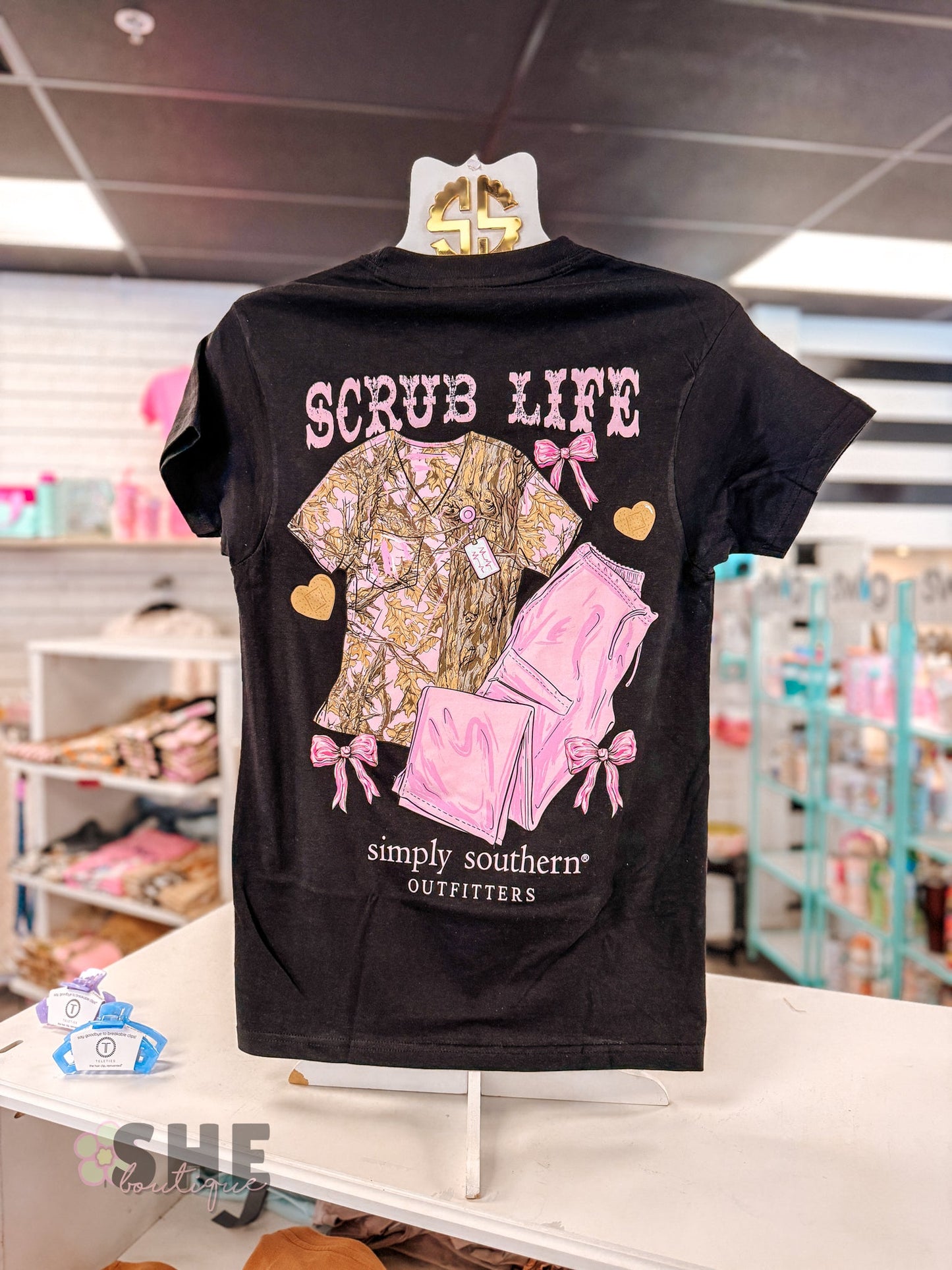 Scrub Life Camo SS Tee - She Chester