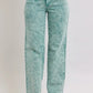 Sea Green Dyed High Waist Dad Jeans 88966 - She Chester