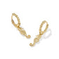 SEAHORSE HUGGIE EARRINGS GOLD METAL - She Chester
