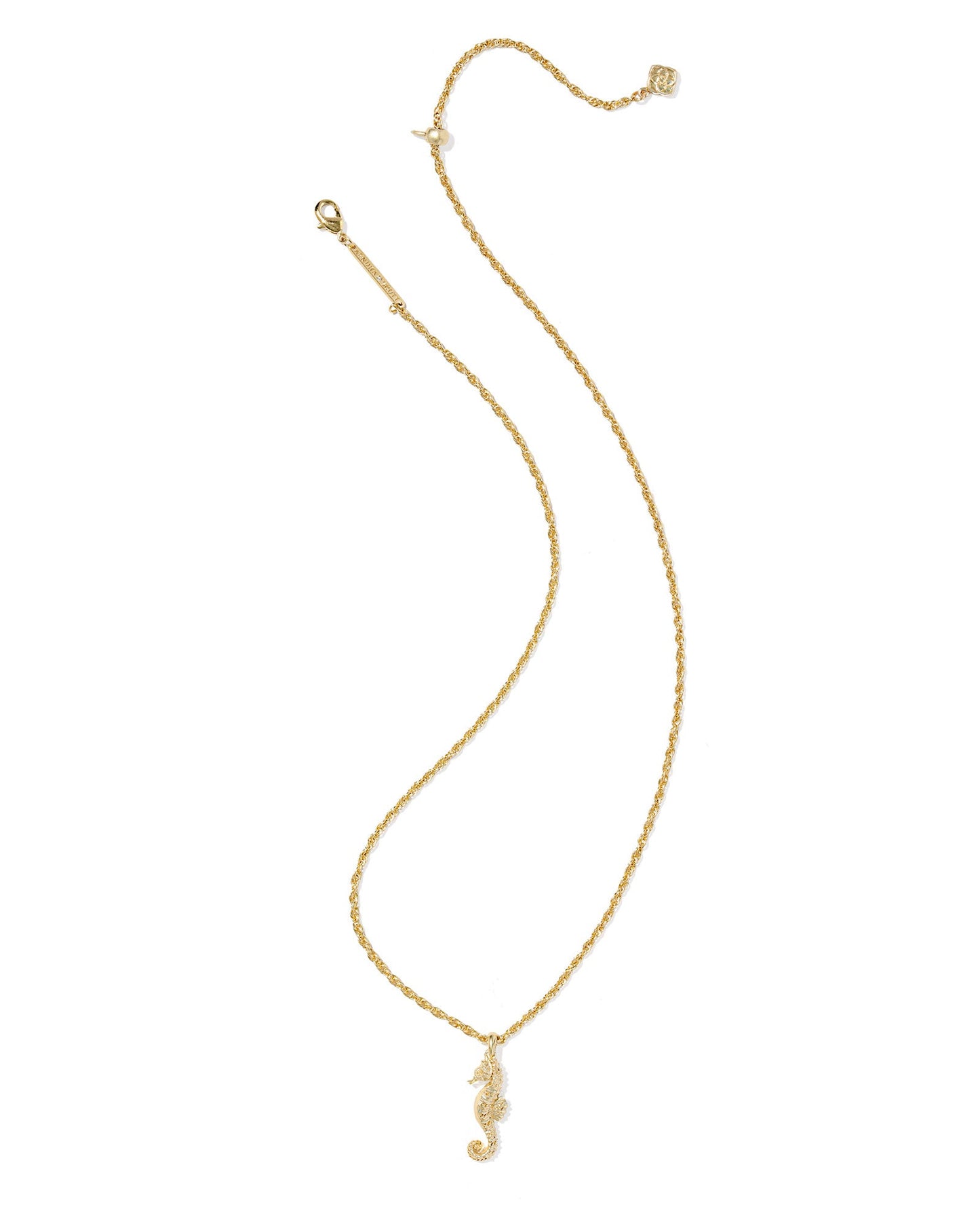 SEAHORSE SHORT PENDANT NECKLACE GOLD METAL - She Chester