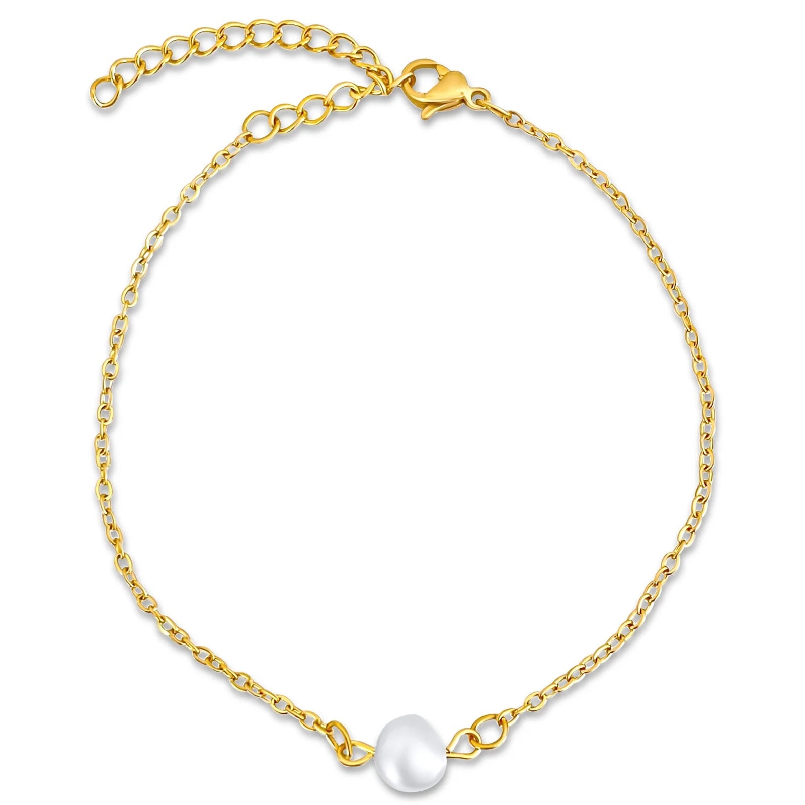 Shayla Dainty Pearl Chain Bracelet - She Chester