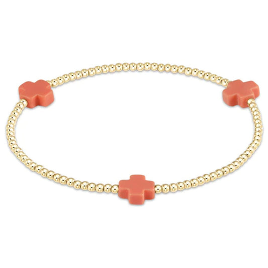 Signature Cross 2mm - Coral, - She Chester