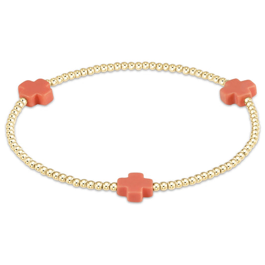 Signature Cross 2mm - Pink Gold - She Chester