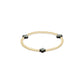Signature Cross 3mm Gold Bracelet - Mother Of Pearl - She Chester