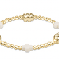 Signature Cross Admire Gold Pattern 3mm Bead Bracelet - She Chester