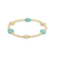 SIGNATURE CROSS ADMIRE GOLD PATTERN 3MM BEAD BRACELET - AMAZONITE - She Chester