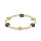 SIGNATURE CROSS ADMIRE GOLD PATTERN 3MM BEAD BRACELET - LABRADORITE - She Chester