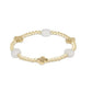 SIGNATURE CROSS ADMIRE GOLD PATTERN 3MM BEAD BRACELET - MOONSTONE - She Chester
