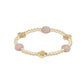 SIGNATURE CROSS ADMIRE GOLD PATTERN 3MM BEAD BRACELET - PINK OPAL - She Chester