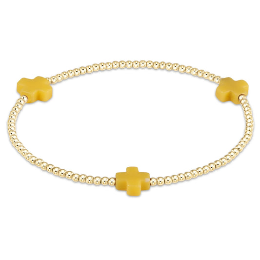 Signature Cross Gold 2mm Canary Yellow - She Chester
