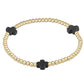 Signature Cross Gold 3mm Bracelet Charcoal - She Chester
