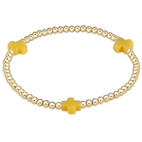 Signature Cross Gold 3MM Canary - She Chester