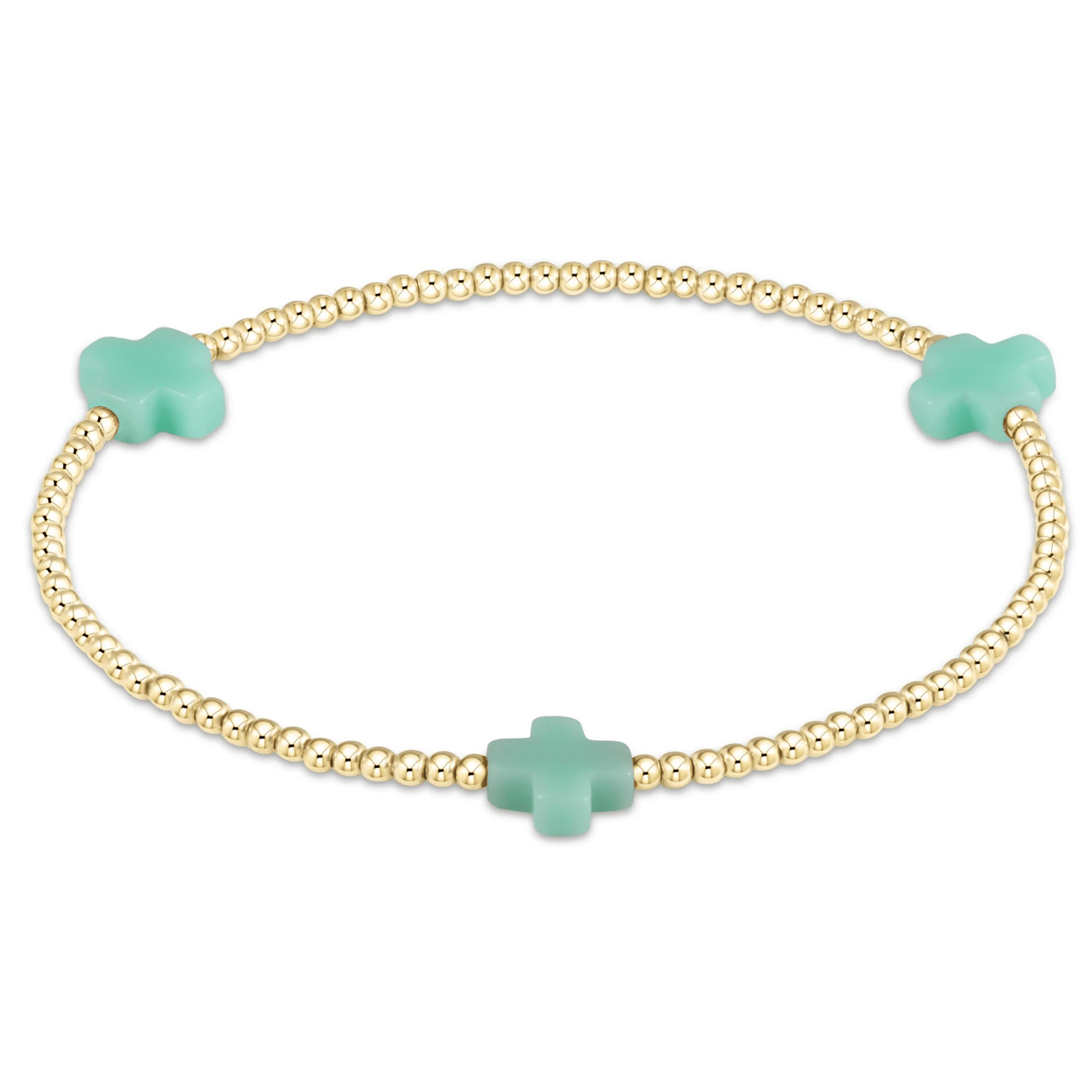 Signature Cross Gold 3MM Mint - She Chester
