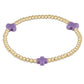 Signature Cross Gold 3mm Purple Bracelet - She Chester