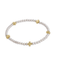 Signature Cross Small Pearl 3mm Gold Bracelet - She Chester