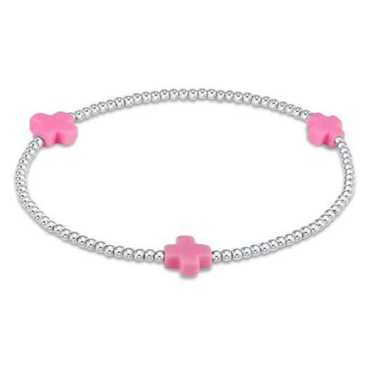 Signature Cross Sterling 2mm Bright Pink - She Chester