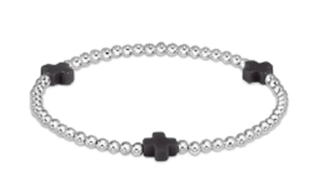 Signature Cross Sterling 3mm Charcoal - She Chester